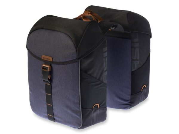 SAKWA NA BAGAŻNIK BASIL MILES TARPAULIN DOUBLE PANNIER BAG 34L, black slate