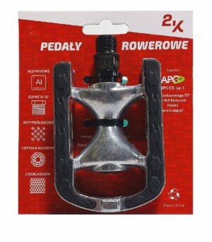 PEDAŁY ROWEROWE 2K PD-142045/B aluminiowe, antypoślizg, łożyska kulkowe, odblask