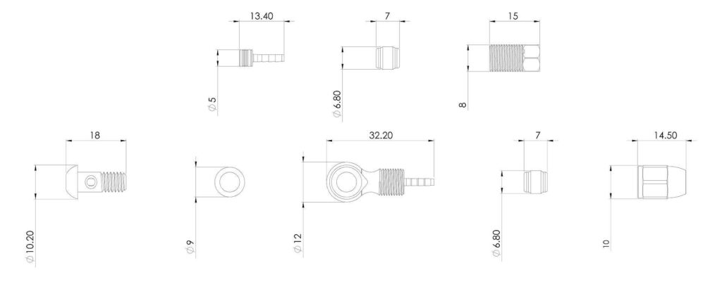 KOŃCÓWKI PRZEWODÓW HYDRAULICZNYCH BARADINE HP-101