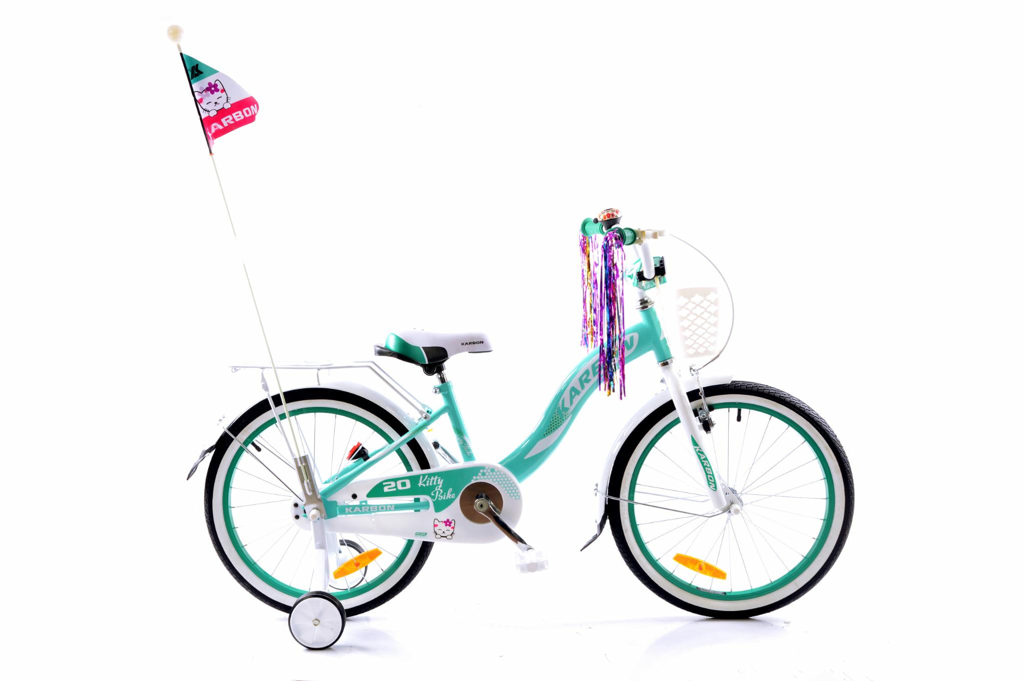 ROWER KARBON 20″ KITTY turkus białyStal tourquise white