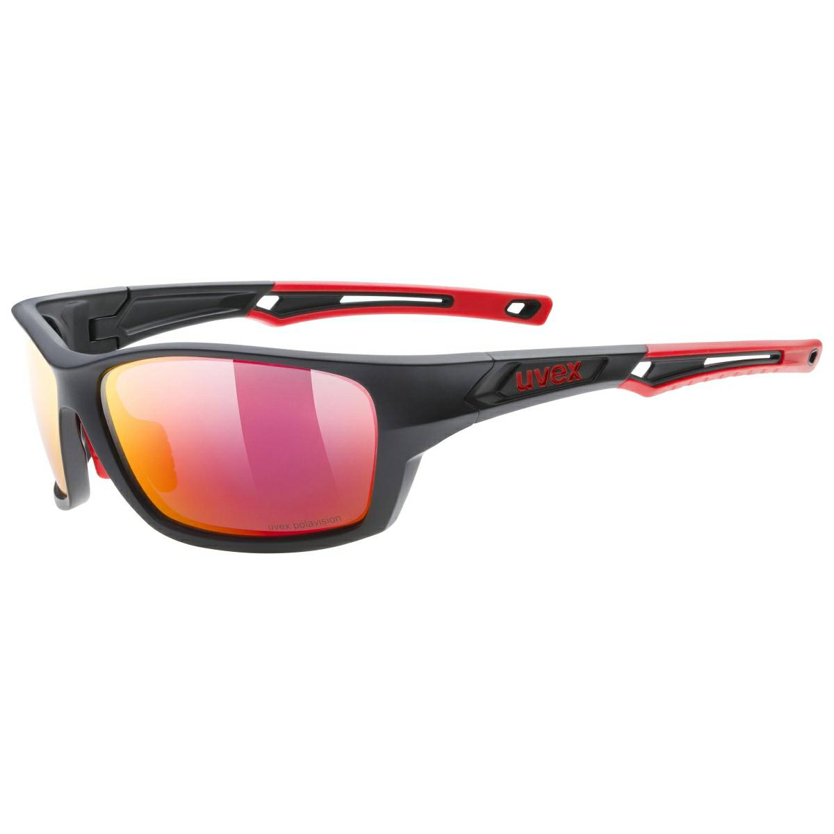 OKULARY UVEX SPORTSTYLE 232 P – czarno-czerwony