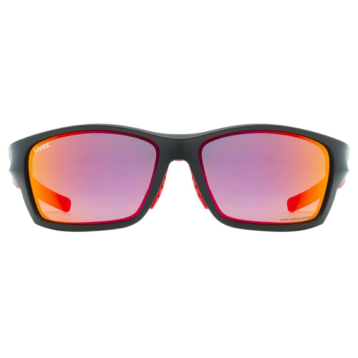 OKULARY UVEX SPORTSTYLE 232 P – czarno-czerwony