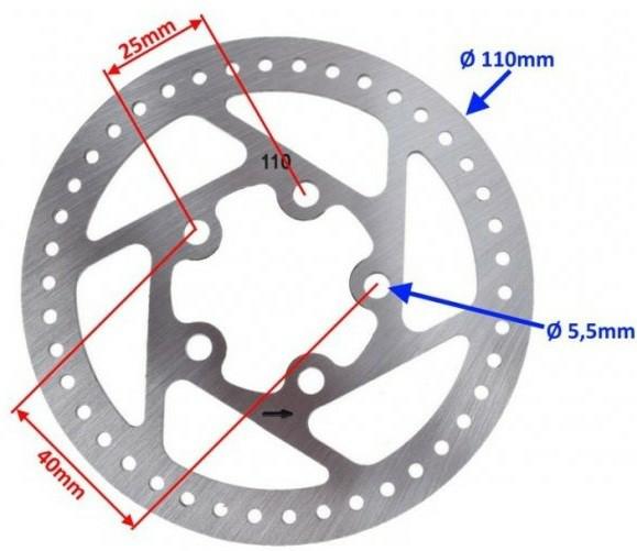 TARCZA HAMULCOWA DO HULAJNOG ELEKTRYCZNYCH XIAOMI – 110 mm