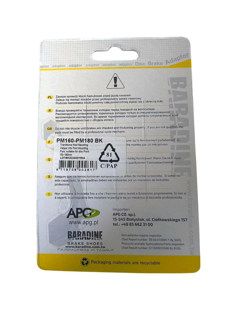 ADAPTER BARDINE NA PRZEDNI WIDELEC PM-PM-F180