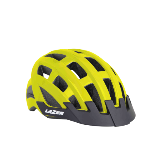 KASK LAZER COMPACT – żółty, 54-61 cm