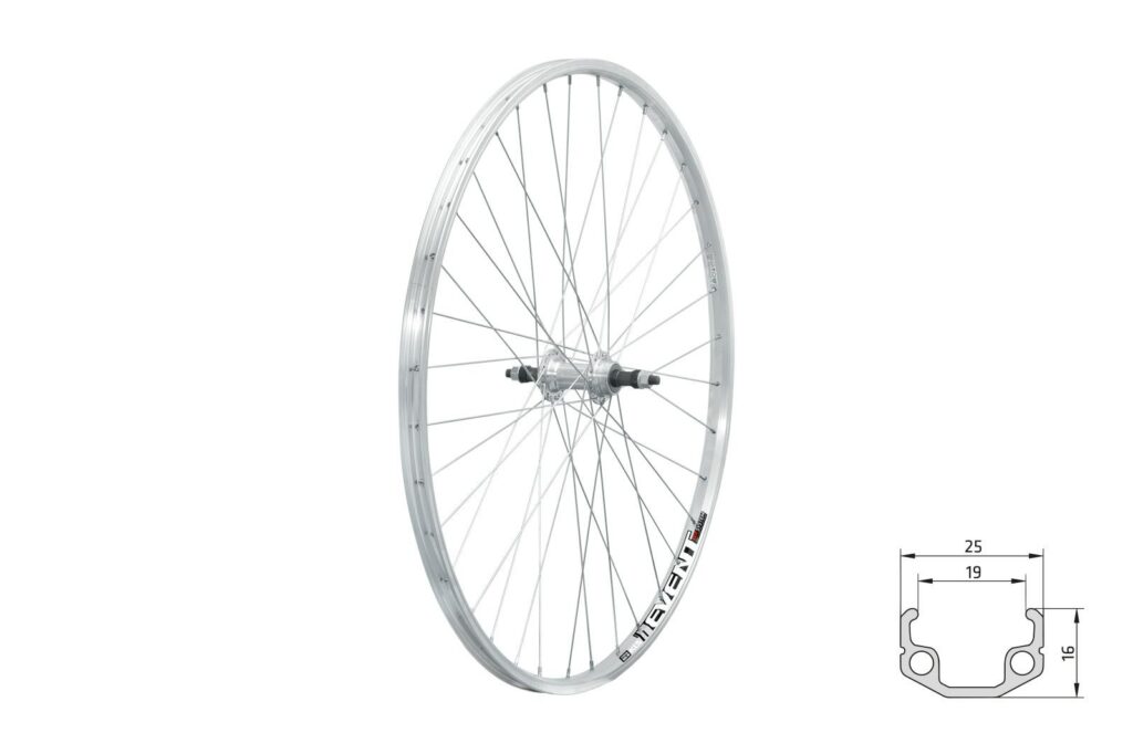 KOŁO KELLYS 28" TYŁ WOLNOBIEG EVENT V-BRAKE SILVER