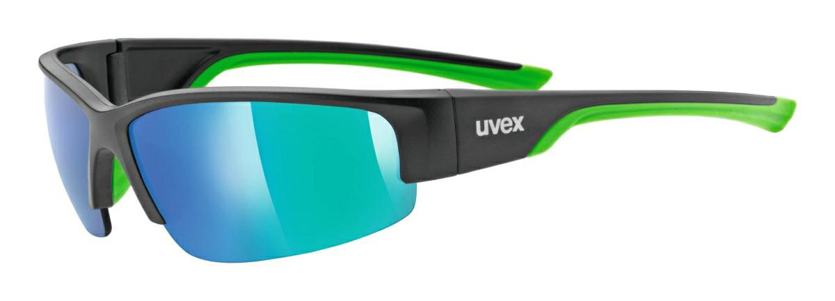 OKULARY UVEX SPORTSTYLE 215 – czarny mat-zielony