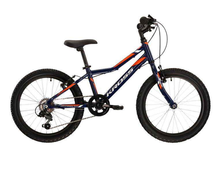 ROWER KROSS HEXAGON MINI 1.0 2025/2026 – granatowo-biało-pomarańczowy połysk