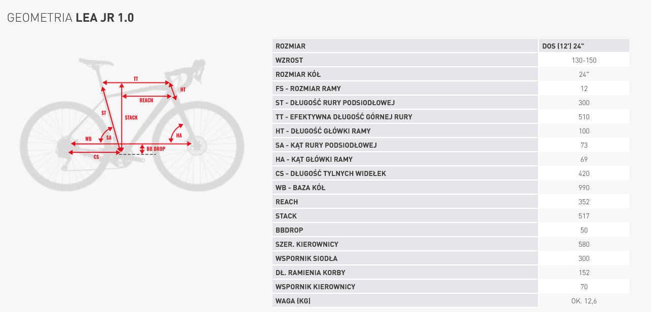 ROWER KROSS LEA JR 1.0 2025 – bordowo-różowy połysk