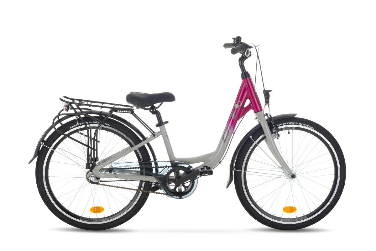 ROWER ONILUS 24″ NENA 3V – szaro-różowy
