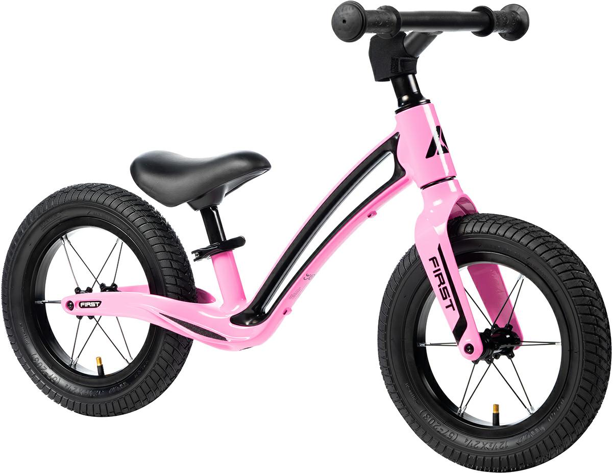 ROWEREK BIEGOWY KARBON 12″ FIRST – różowo-czarny