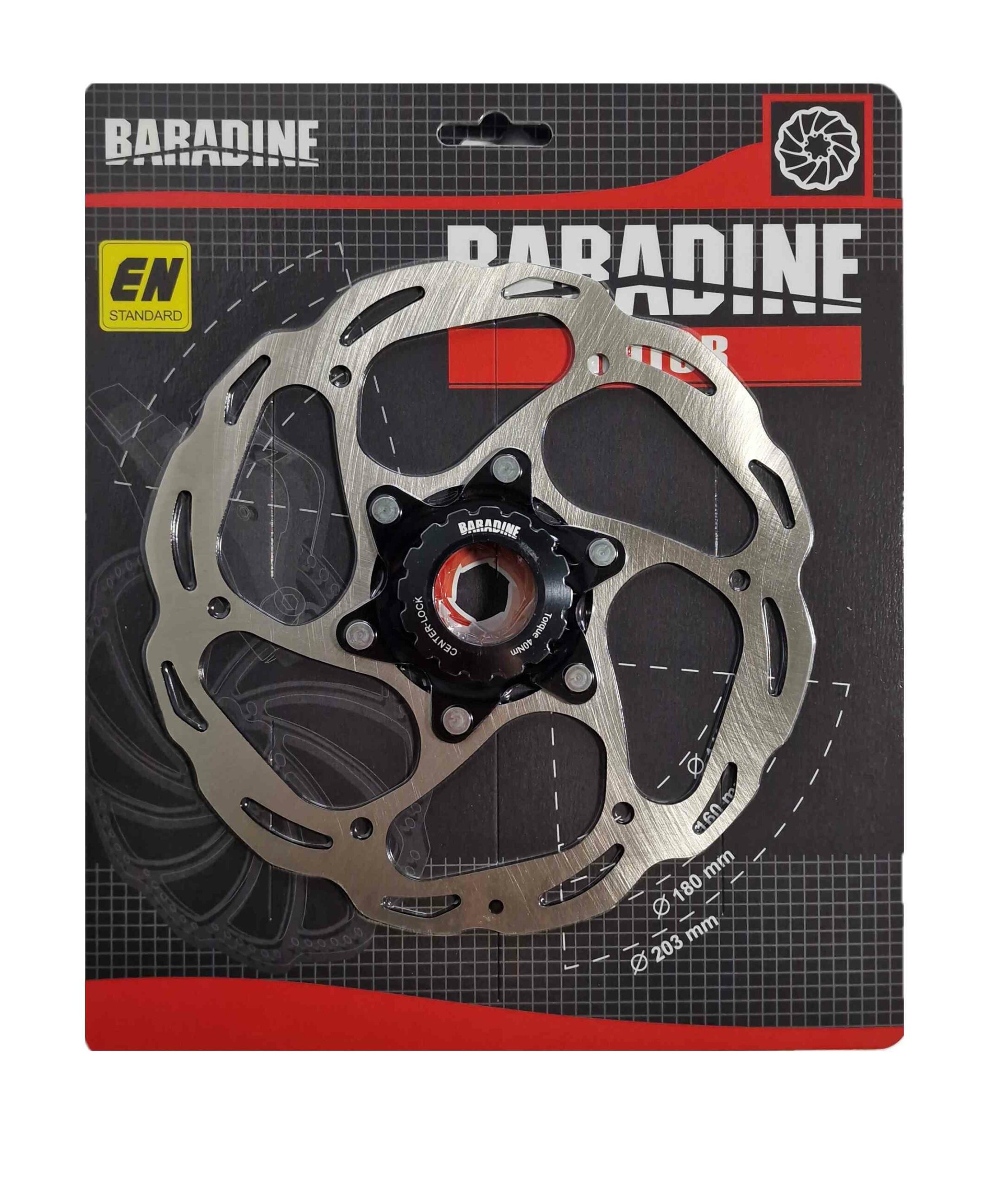 TARCZA HAMULCOWA BARADINE DB-09CL CENTERLOCK – 180 mm