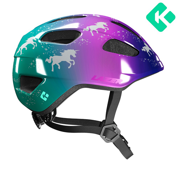 KASK LAZER NUTZ KINETICCORE – zielono-fioletowy, 50-56 cm