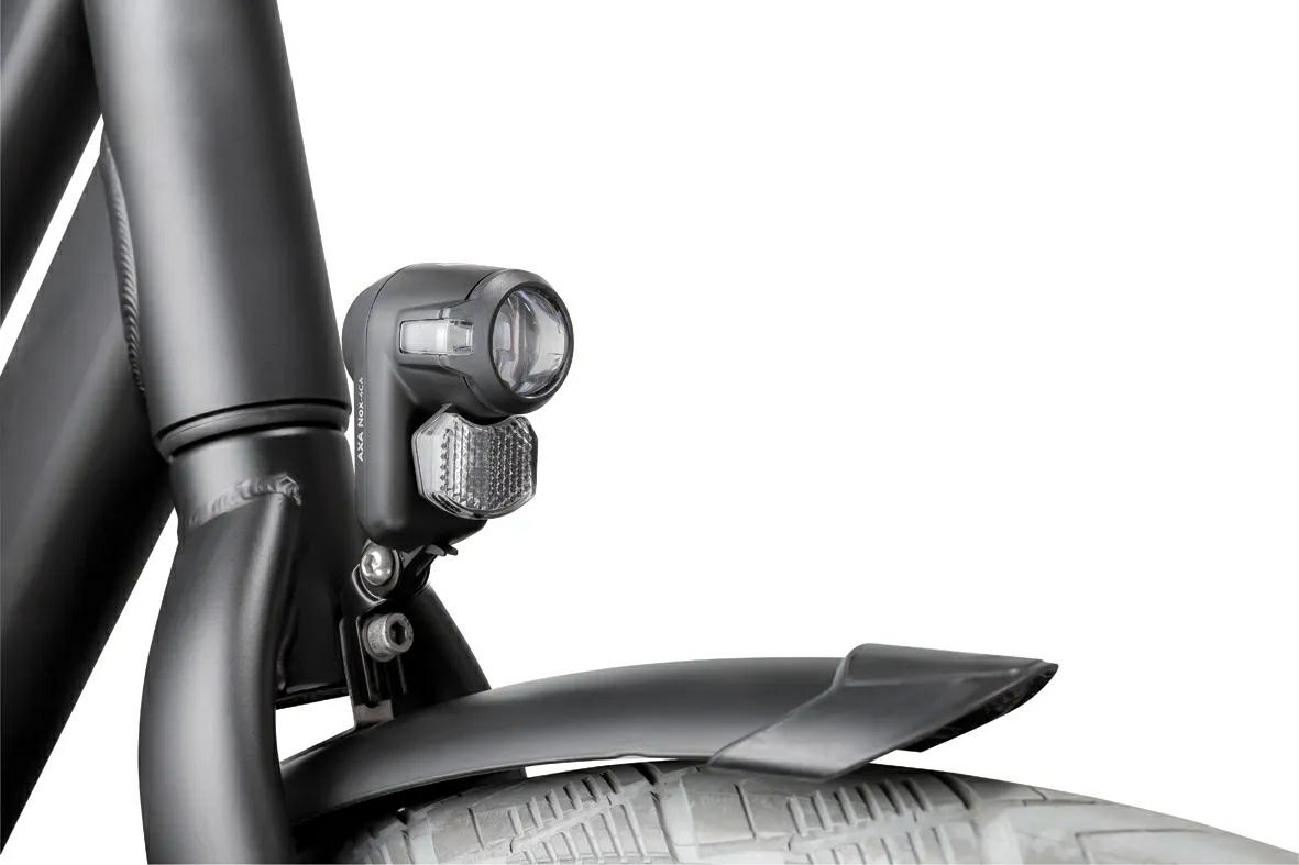 LAMPKA PRZEDNIA ROWEROWA AXA NOX CITY – przełącznik włącz/wyłącz z funkcją automatycznego wyłączania