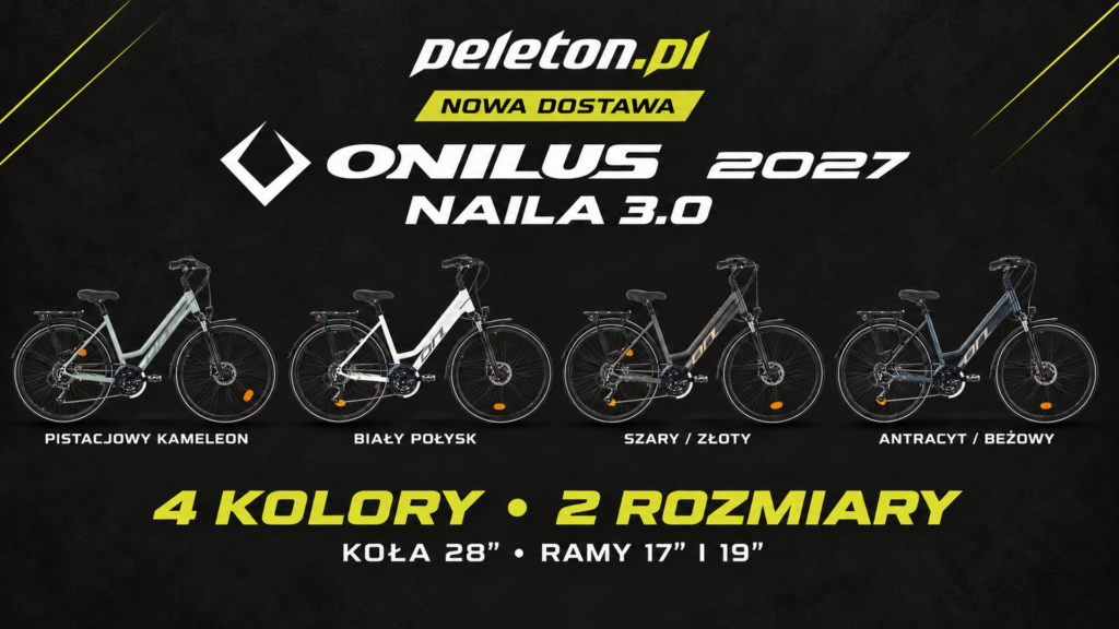 ONILUS NAILA 3.0 2027 w czterech kolorach: pistacjowy kameleon, biały połysk, szary/złoty i antracyt/beżowy - grafika nowej dostawy w PELETON.