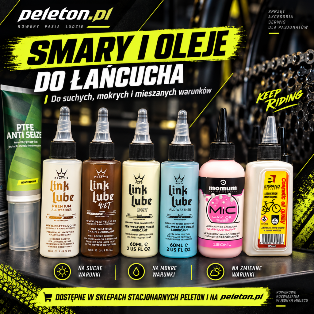 Smary i oleje do łańcucha rowerowego Peaty’s, Momum i Expand w PELETON